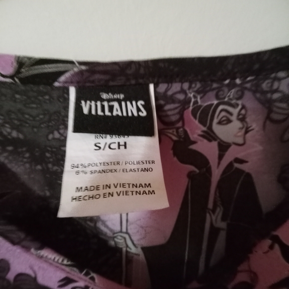 Women's Disney Villain Maleficient Scrub Top - Picture 4 of 5